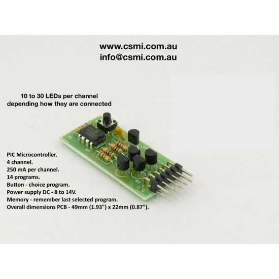 Programmable 4 channel light flashing circuit Programmable 4 channel light flashing circuit