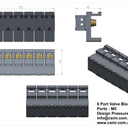 Hydraulic valve 6 way H6 Hydraulic valve 6 way H6