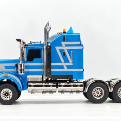 1 14 Ready To Run Heavy Haul Radio Control Truck Abs Cab Blue Version