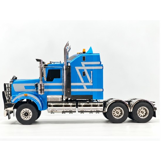 1 14 Ready To Run Heavy Haul Radio Control Truck Abs Cab Blue Version