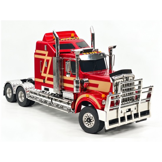 1 14 Ready To Run Heavy Haul Radio Control Truck Abs Cab Red Version