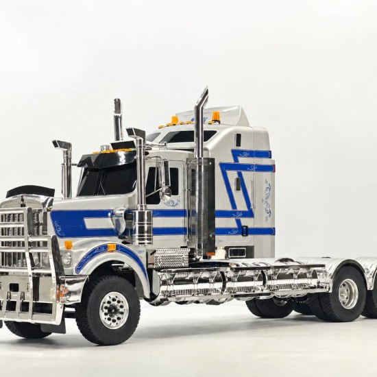 1 14 Ready To Run Heavy Haul Radio Control Truck Abs Cab White Version