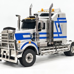1 14 Ready To Run Heavy Haul Radio Control Truck Abs Cab White Version