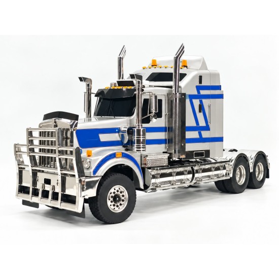 1 14 Ready To Run Heavy Haul Radio Control Truck Abs Cab White Version