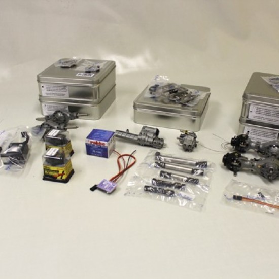 Drive technology set 8x8 four-wheel for 4-axle-heavy-hauler with orig. length