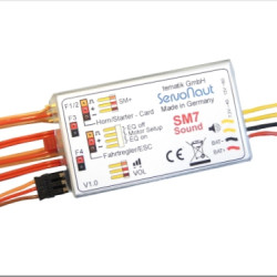 Servonaut SM7 electronic engine sound generator for truck models. Made in Germany by tematik. Servonaut SM7 electronic engine sound generator for truck models. Made in Germany by tematik.